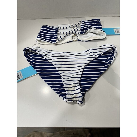 Beach Bunny Stephanie Reversible Full Bikini Striped Size SM *flaws* NWT - Picture 4 of 11
